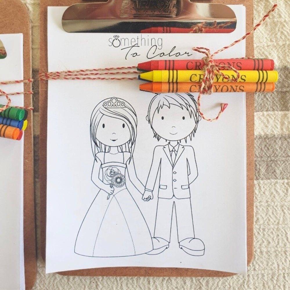 colouring set favour for kids with crayons