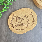 Round Cork Coasters, wedding favour