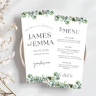 Double sided Menu - Greenery, green, menu