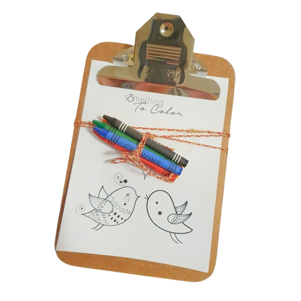 colouring set favour for kids with crayons