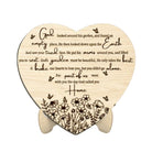 Heart Shaped Wooden Memorial Sign, acrylic