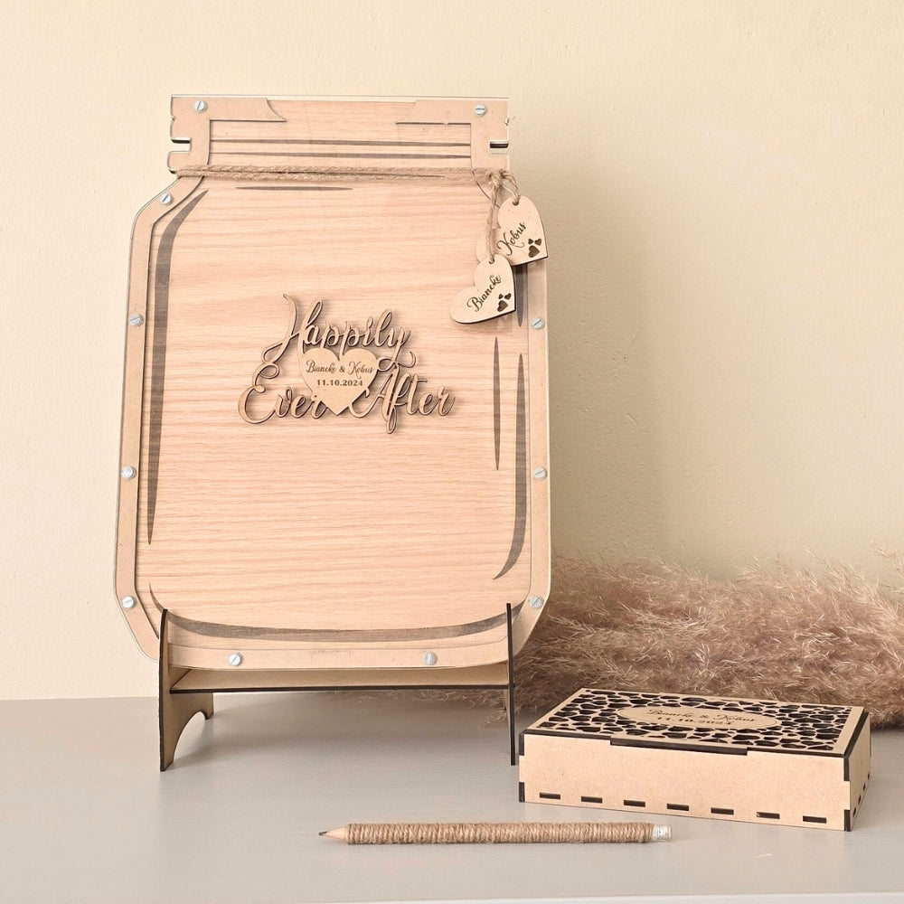 Mason Jar Guestbook Dropbox, guest book