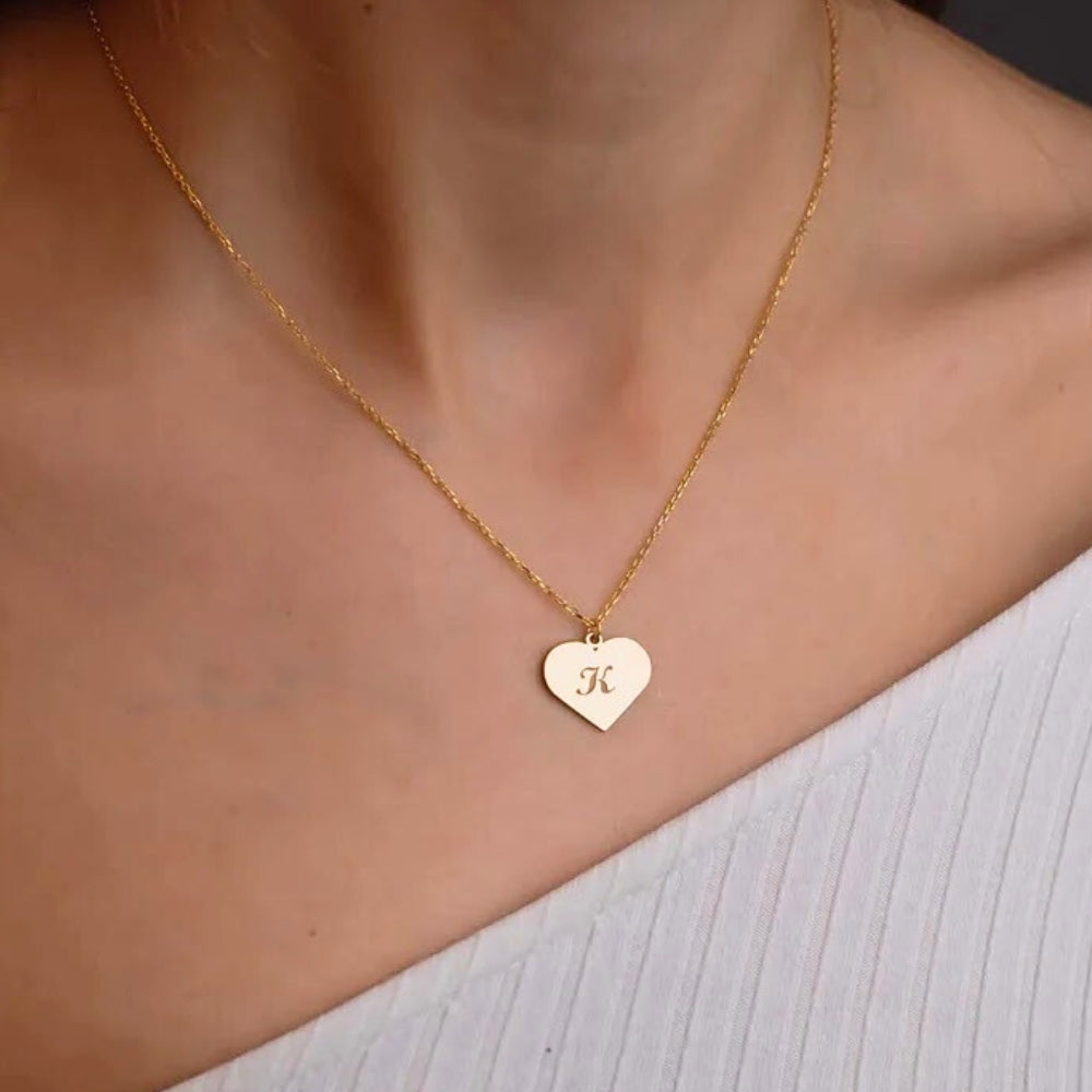 heart shaped pendant chain