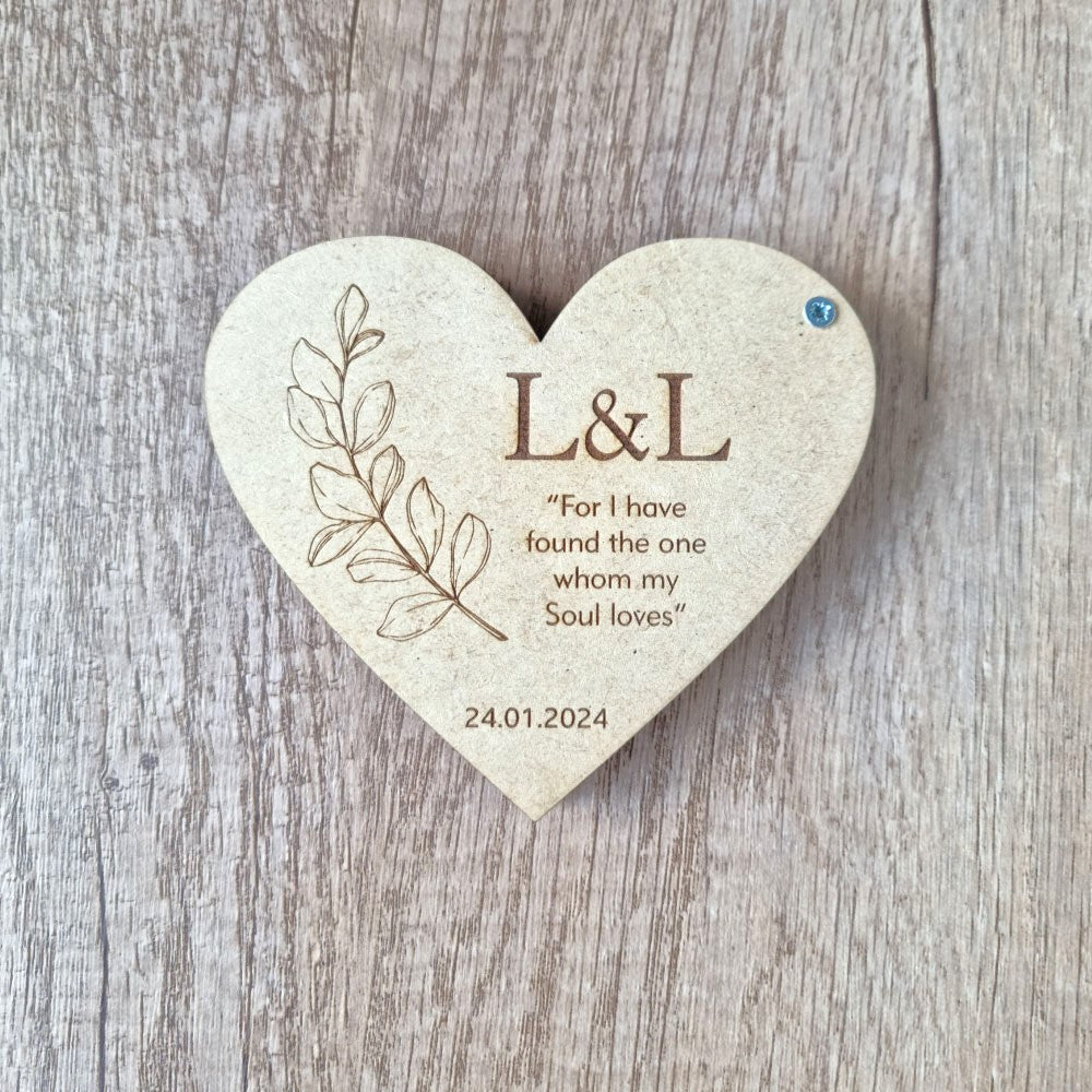 Little Wooden Ring Box - Heart Shaped, wood