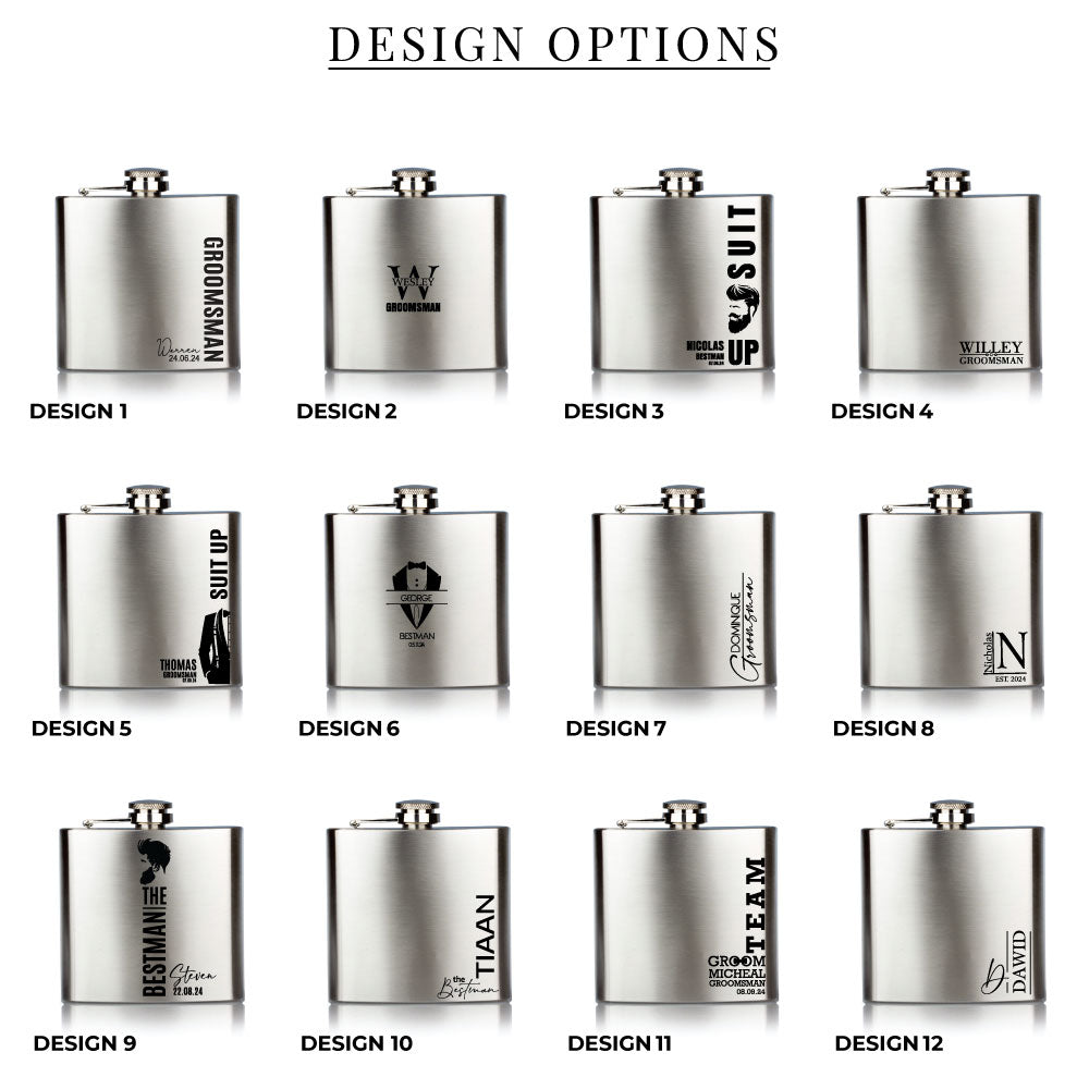 hip flask design options