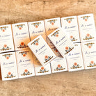 Matchboxes with floral design