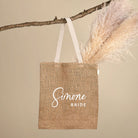 Personalised Jute Shopper Tote Bags, cotton, wedding favour