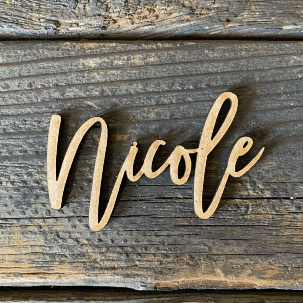 laser cut name place holder