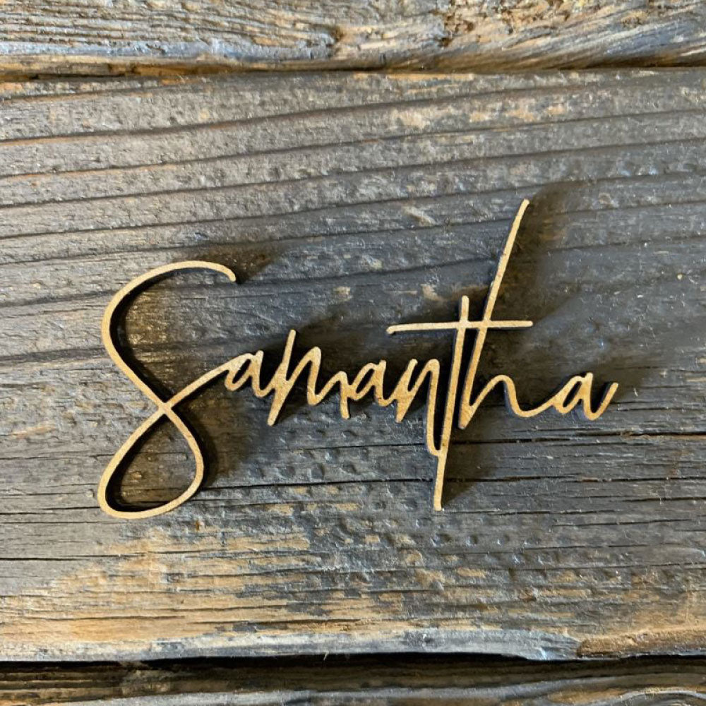 laser cut name place holder