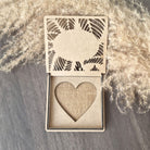 Little Wooden Ring Box with Leaf Design