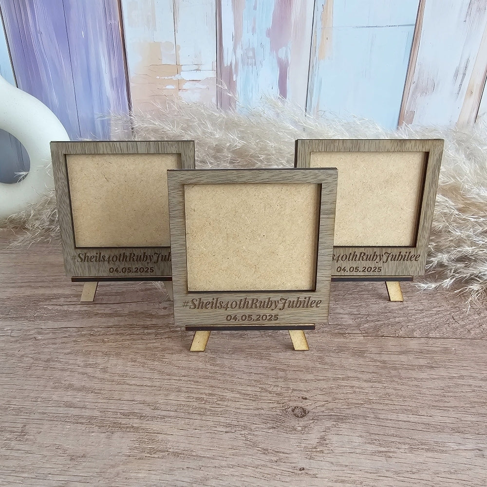 Polaroid-Style Slide in Frame with Easel, wedding favour