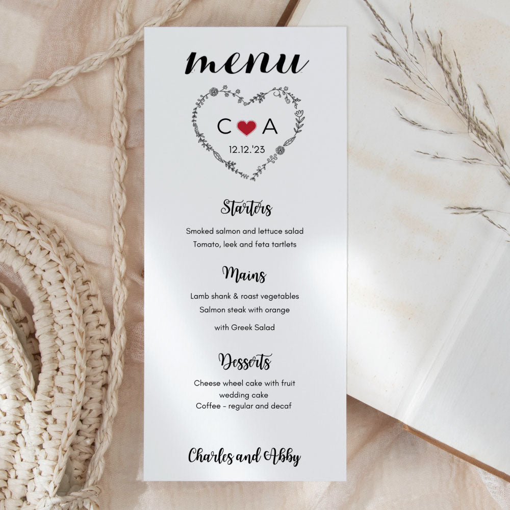 Simplistic Rustic Menu, menu