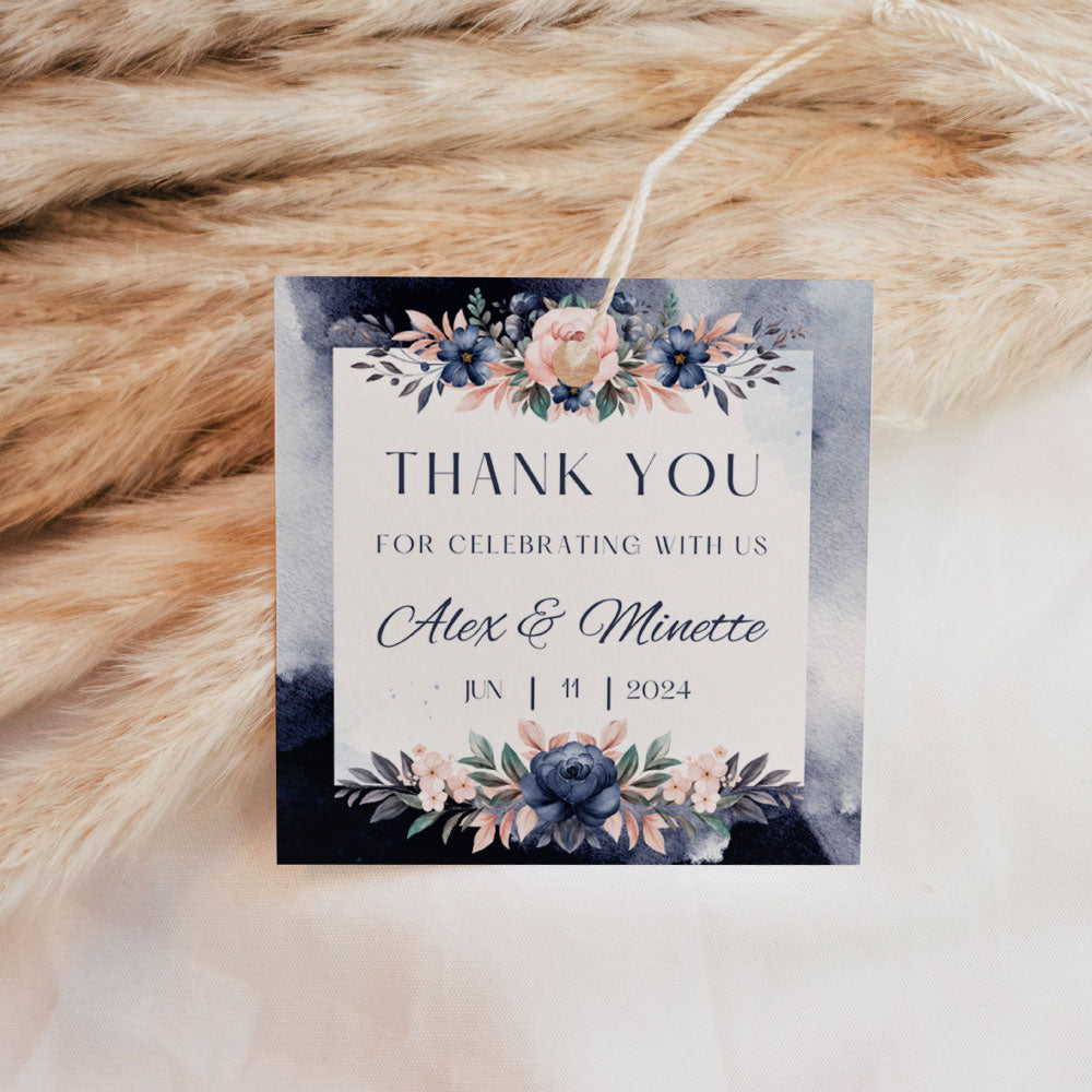 Thank you tag/sticker - Moody Blues, blush, sticker