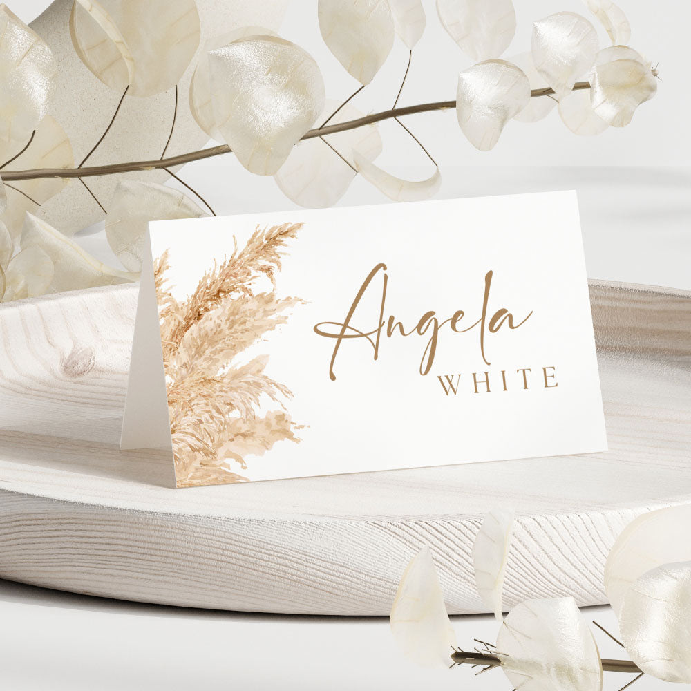 Place card holder - Boho inspired, red, place card