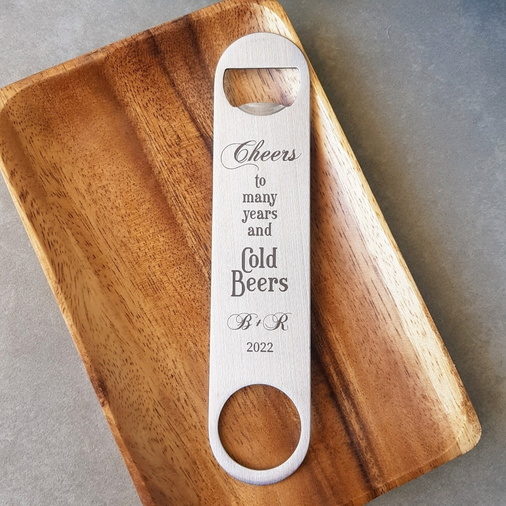 Bar Blade Bottle Opener, stainless steel, silver