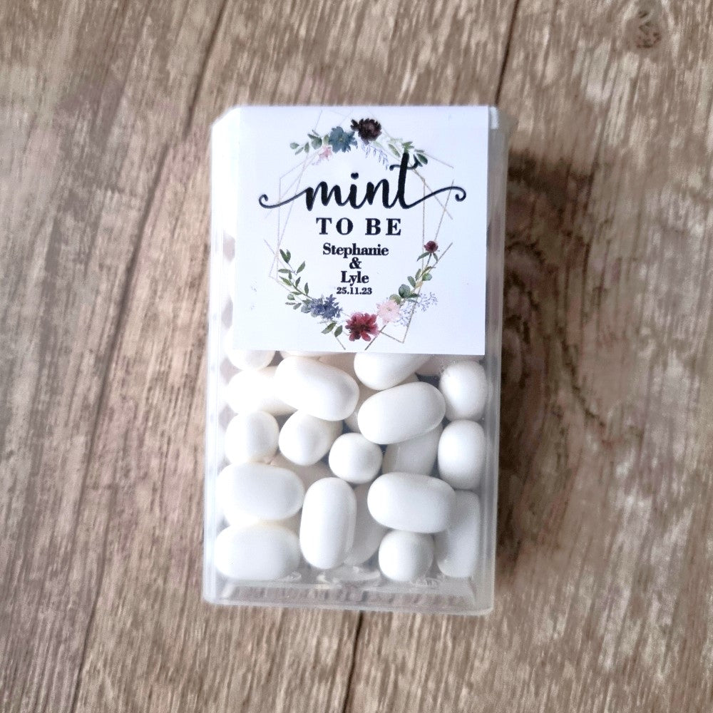 Box of white tic tac mint to be favours