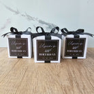 Personalised Cube Shaped Favour Boxes, black, wedding favour