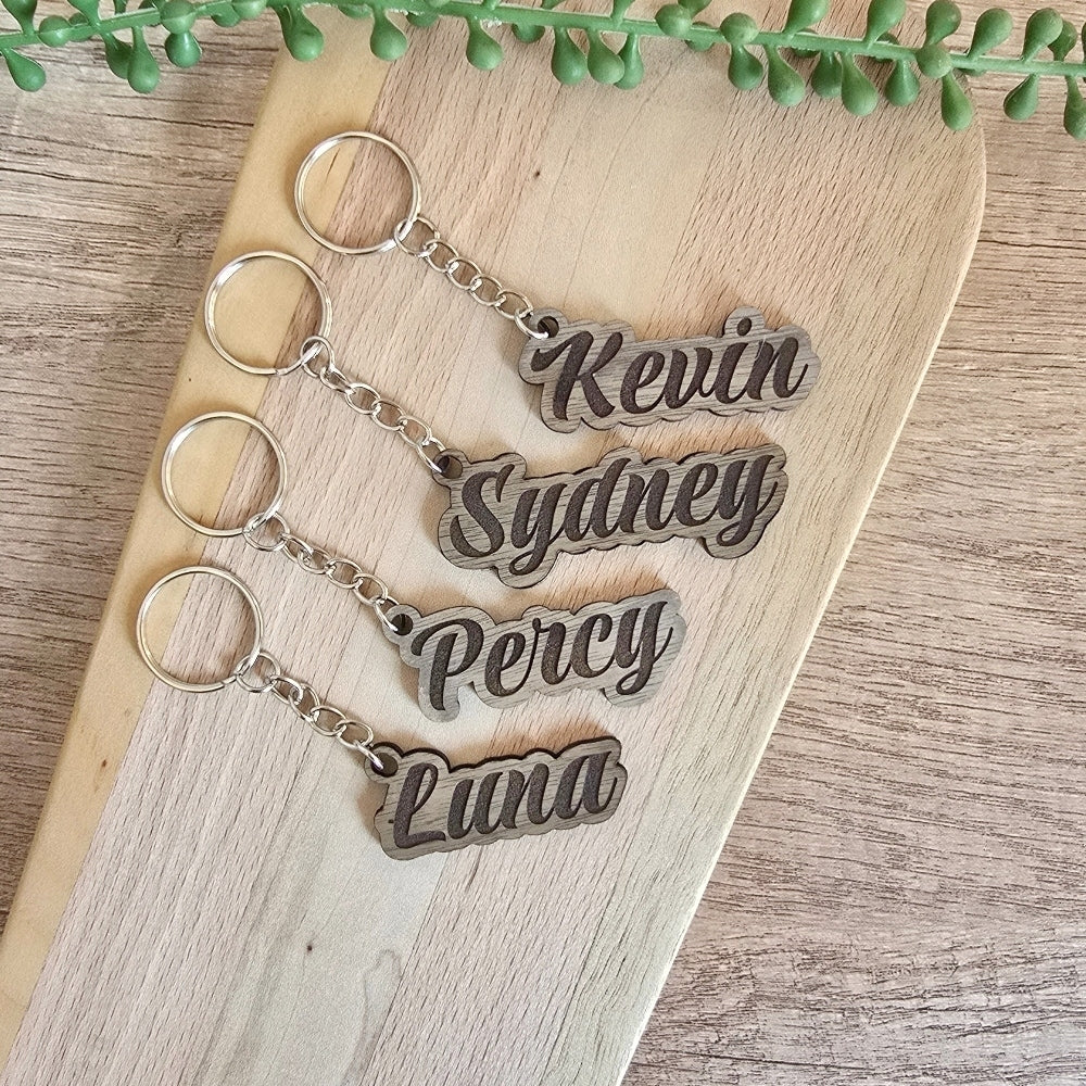 Retro Style Wooden Keyrings, wood, wedding favour