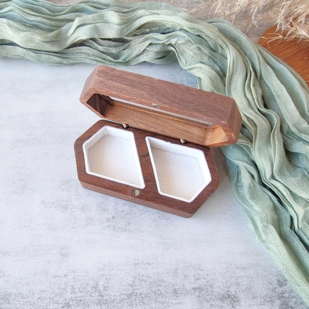 Walnut Wood Ring Box, wood