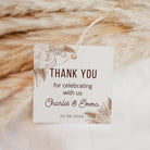 Thank You Tags/Stickers - Rustic Harvest, brown, wedding favour