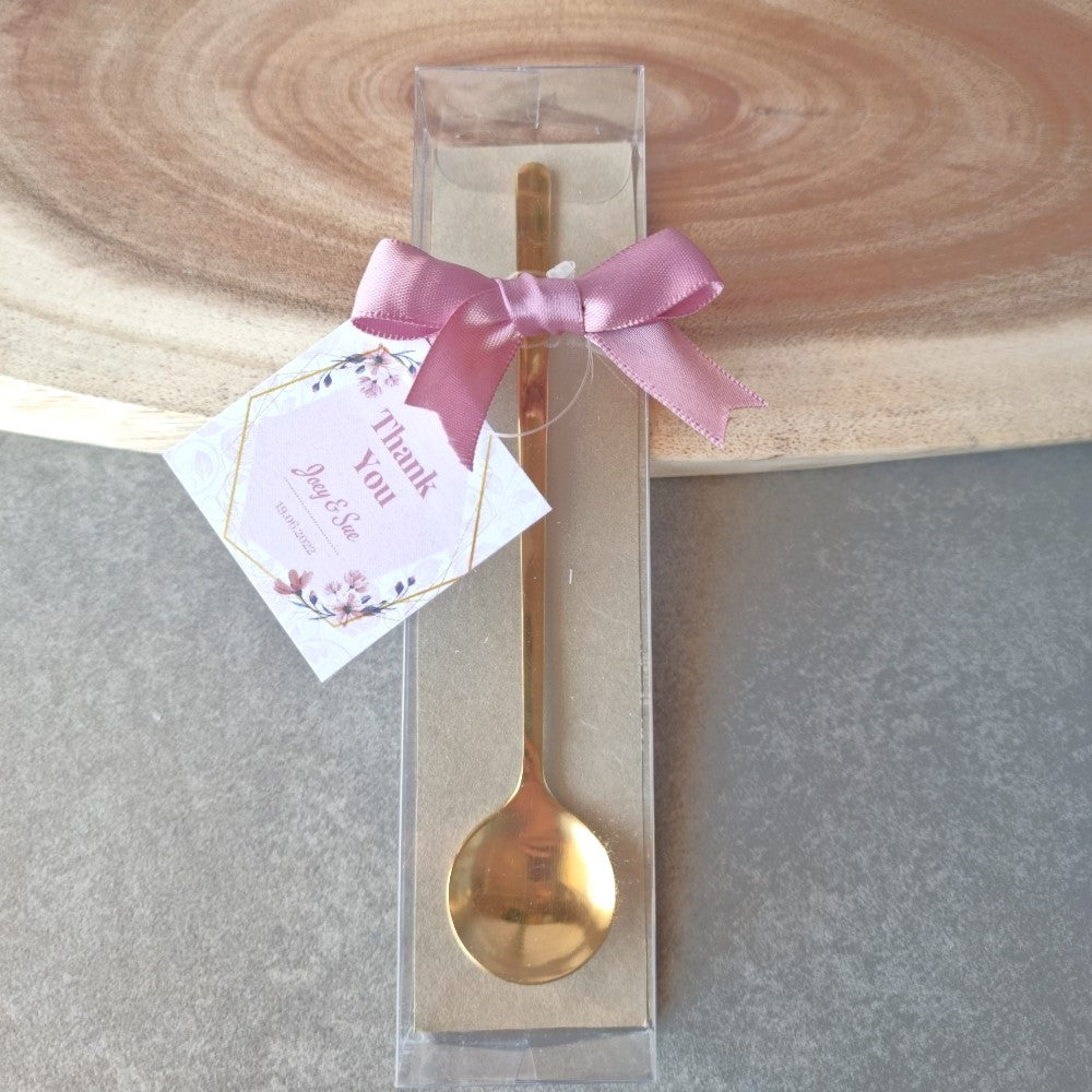 Elegant Long Spoon in Gold, gold, wedding favour