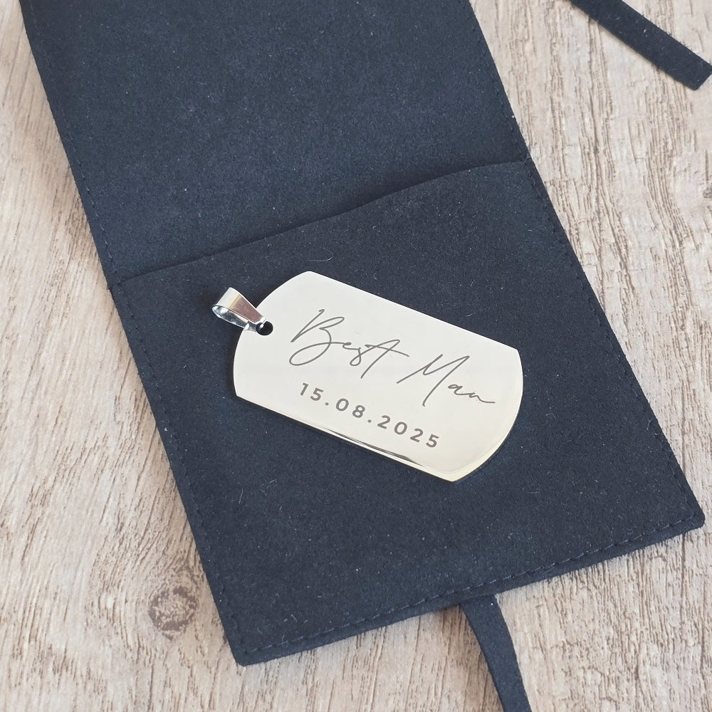 stainless steel dog tags-silver