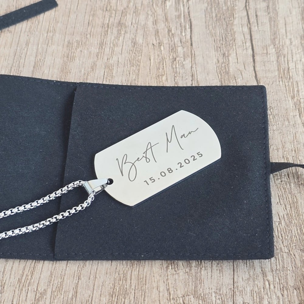 stainless steel dog tags-silver