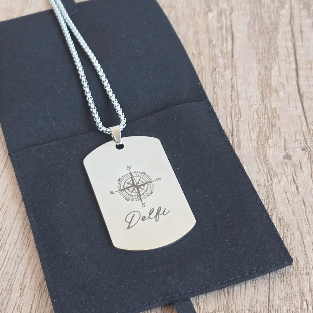 stainless steel dog tags-silver