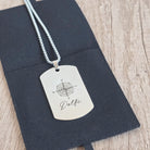 stainless steel dog tags-silver