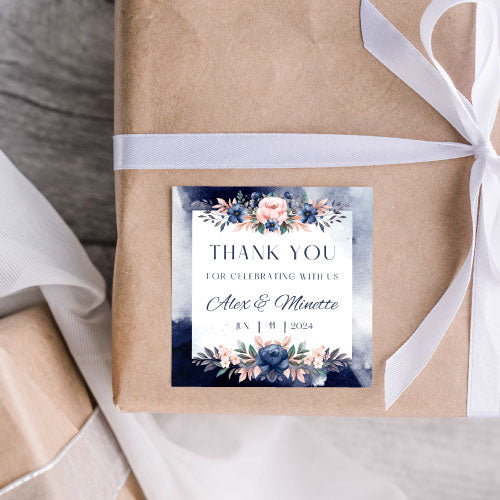 Thank you square sticker - Moody Blues