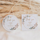 Thank you tag/sticker - Spring Blossoms, gold, sticker