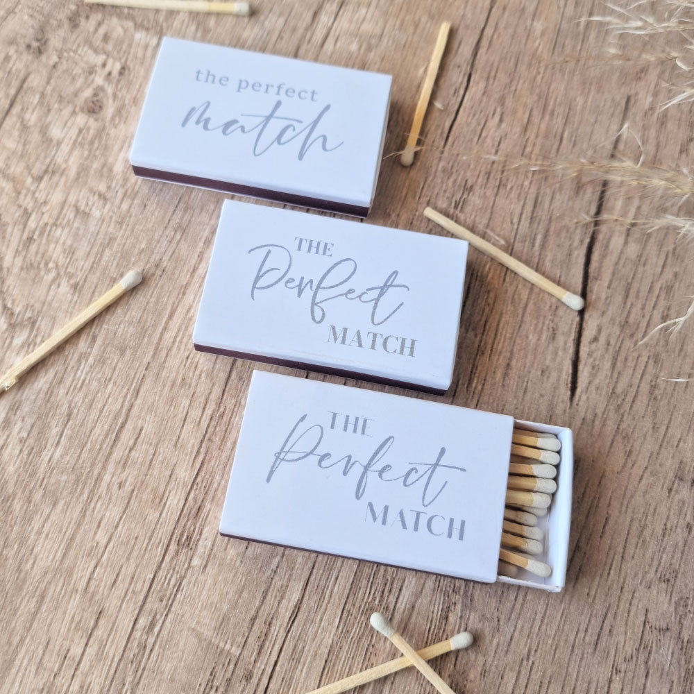 the perfect match match box favours