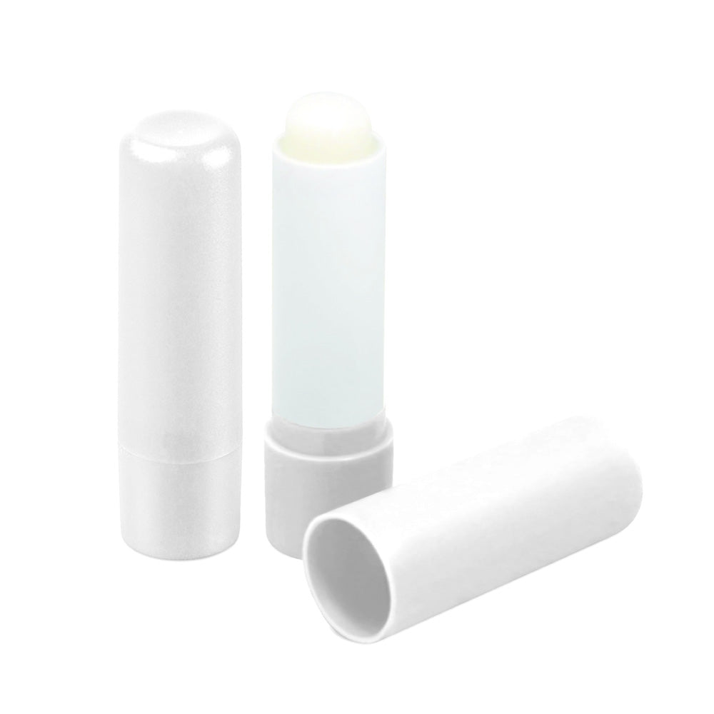 vanilla lip balm stick in white