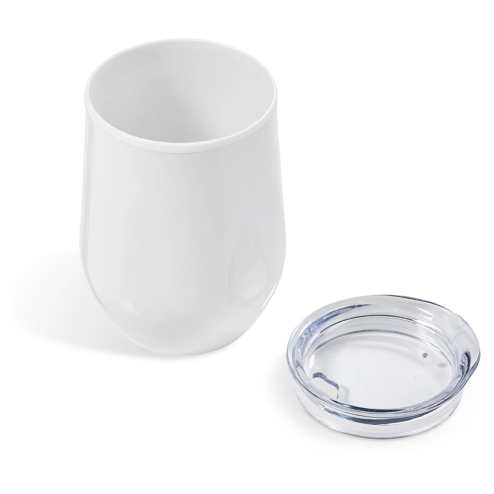 White Personalised Drinking Tumbler 350ml