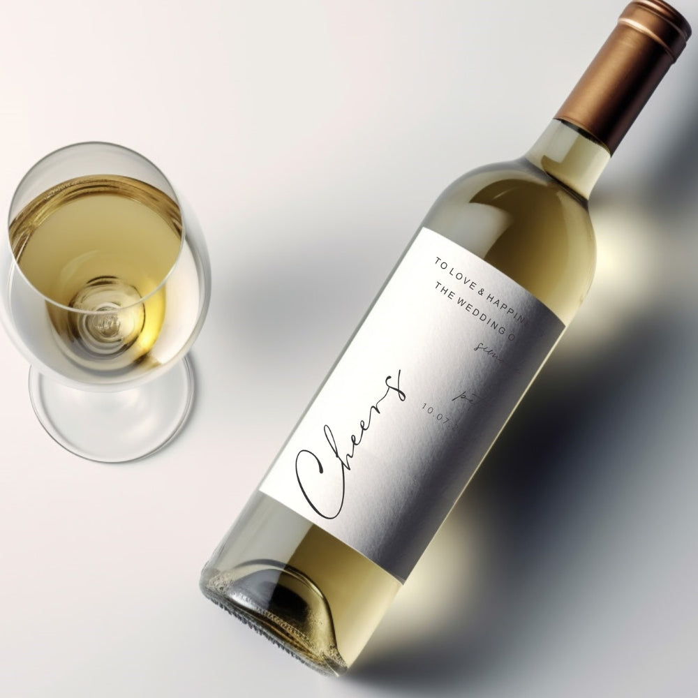 Personalised Thank You Wine Labels - Cheers (label only), wedding favour