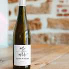 Personalised Thank You Wine Labels Mr & Mrs (label only), wedding favour