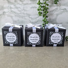 Personalised Black Cube Shaped Favour Box DIY Merrypak