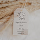 Thank You Tag - Rectangular - Blush & Gold, gold, wedding favour