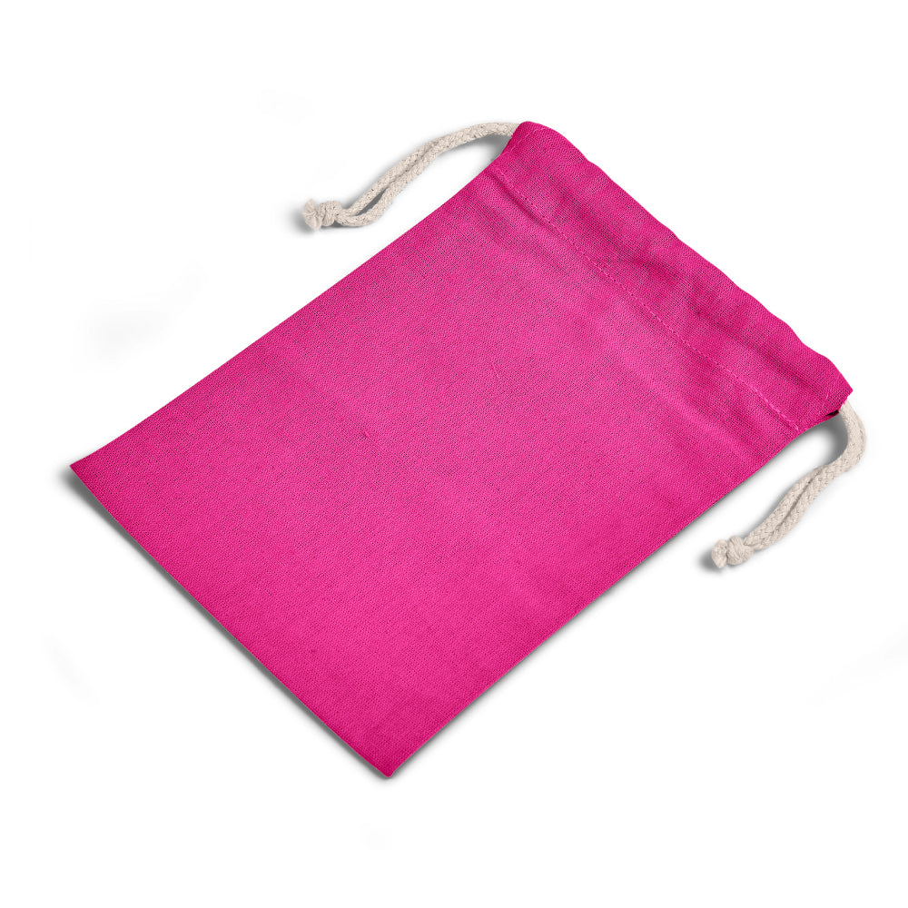 Colourful Cotton Gift Bags - small DIY Amrod Hot Pink 