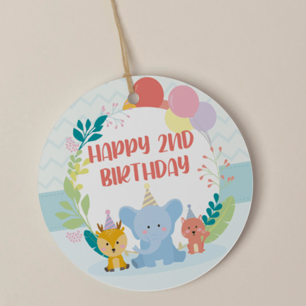 Birthday design thank you tag