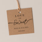 Love is Sweet Honey Favour Thank You Tags Personalise it Simply Design Studio Square Kraft