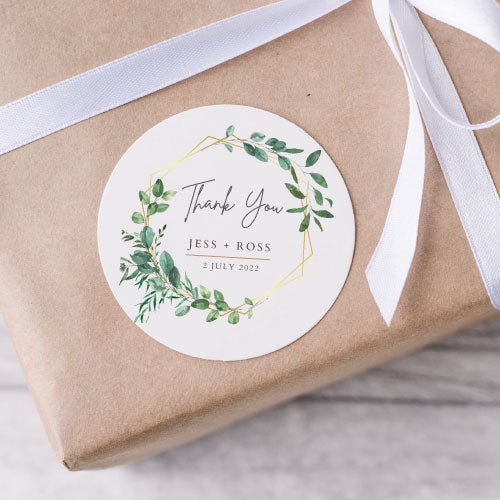 Luxury Geometric Framed Greenery sticker