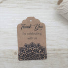 Kraft paper mandala design thank you tag
