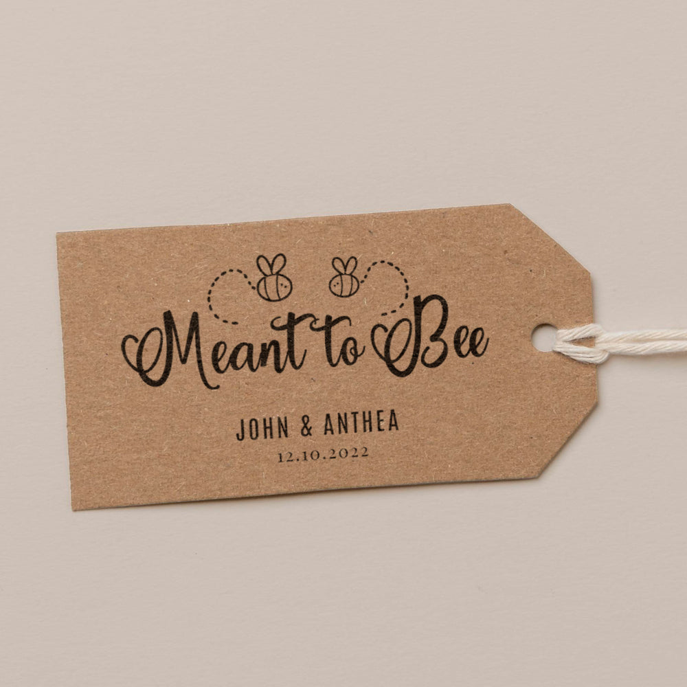 Meant to Bee - Simple Thank You Tags Personalise it Simply Design Studio Trimmed Kraft