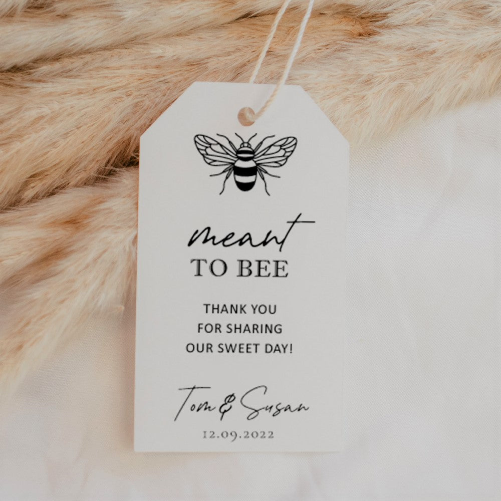 Meant to Bee Sweet Day Rectangular Thank You Tags Personalise it Simply Design Studio
