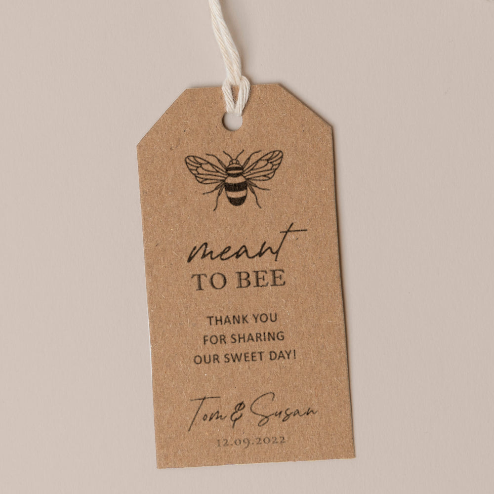 Meant to Bee Sweet Day Rectangular Thank You Tags Personalise it Simply Design Studio