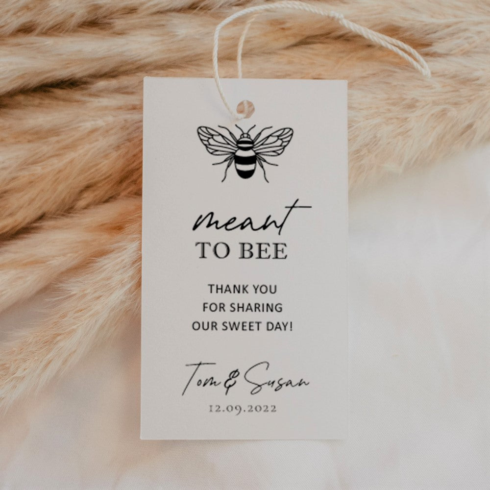 Meant to Bee Sweet Day Rectangular Thank You Tags Personalise it Simply Design Studio