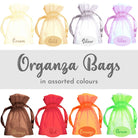 Organza Bags in Assorted Colours, gold, wedding favour