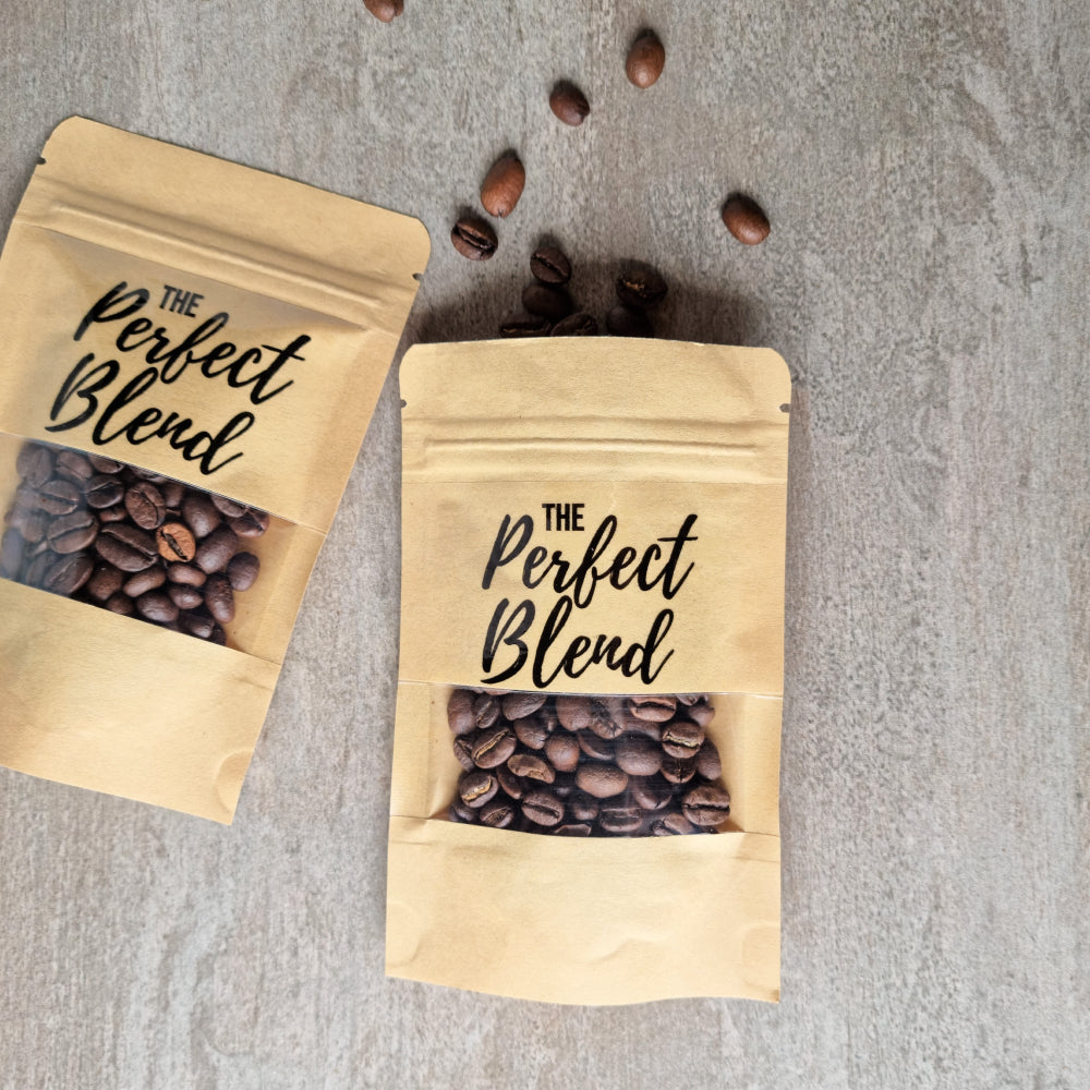 The perfect blend coffee themed wedding favours