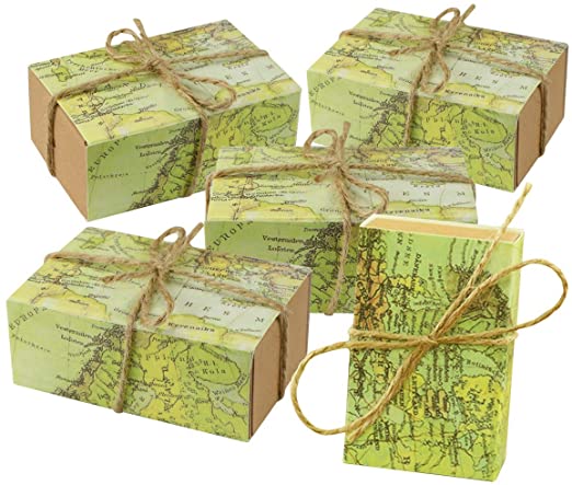 Around the World Map Favour Box (each) DIY Supplier 1